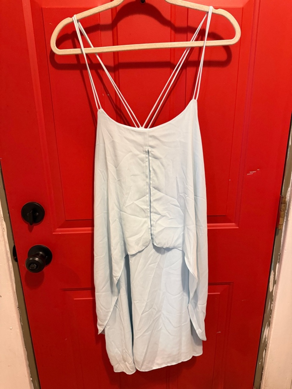 Light Blue Strappy Spaghetti Strap Dress